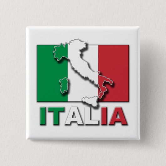 イタリアの旗の土地 缶バッジ (正面)