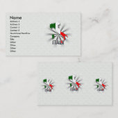 イタリアの旗の地図2.0 名刺 (正面/裏面)