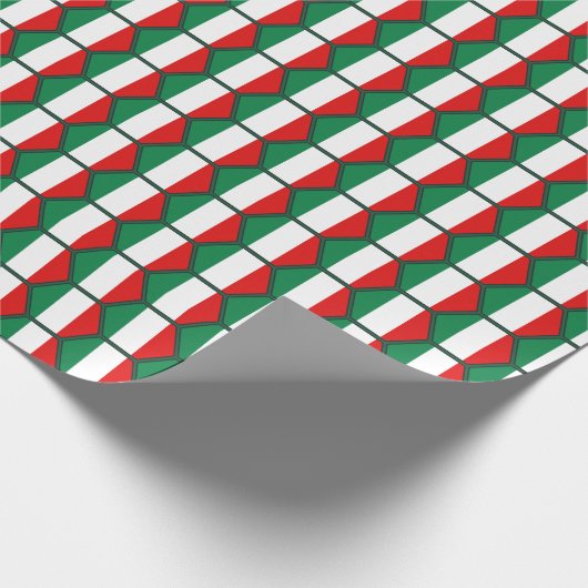 イタリアの旗の蜜蜂の巣の包装紙 ラッピングペーパー (角)