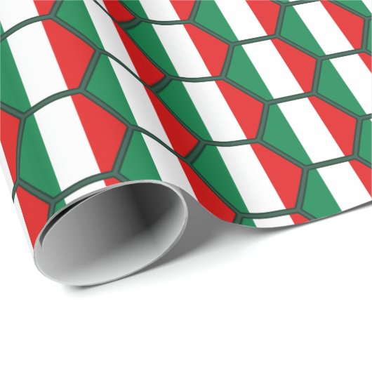 イタリアの旗の蜜蜂の巣の包装紙 ラッピングペーパー (ロールコーナー)