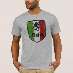 イタリアの旗の頂上の灰色のTシャツ Tシャツ