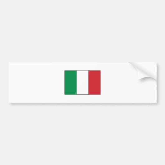 イタリアの旗インターナショナル バンパーステッカー (正面)
