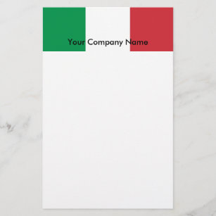 イタリアの旗付き文房具 便箋