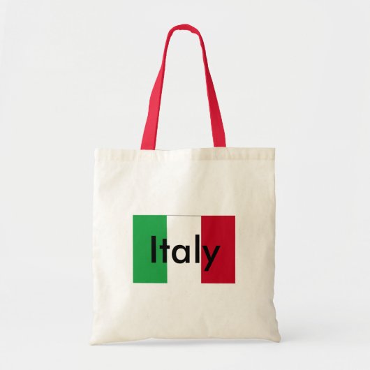 イタリアの旗柄 安価なトート トートバッグ (正面)