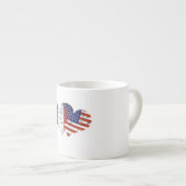 イタリアの旗米国の旗のイタリアンな独立記念日 エスプレッソカップ (正面右)