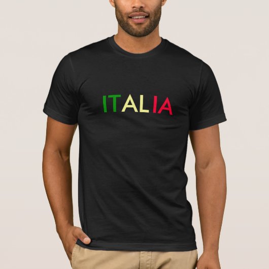 イタリアの旗色のデザイン Tシャツ (正面)