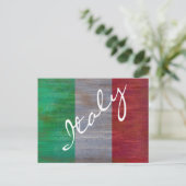 イタリアの旗-イタリアンな旗-個人化して下さい ポストカード (スタンド正面)