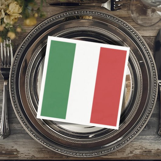 イタリアの旗 - イタリア製 スタンダードカクテルナプキン