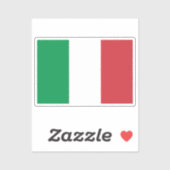 イタリアの旗 カット加工 シール (シート)