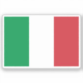 イタリアの旗 カット加工  シール (正面)