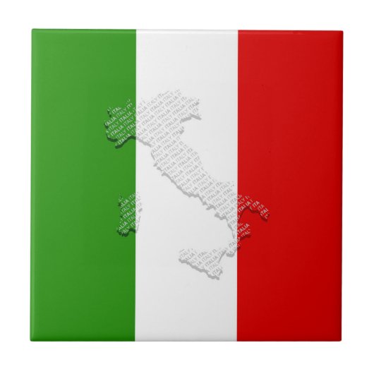 イタリアの旗 タイル (正面)