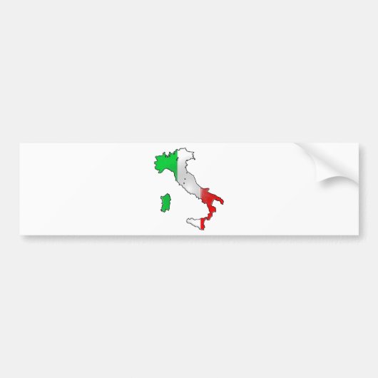イタリアの旗 バンパーステッカー (正面)