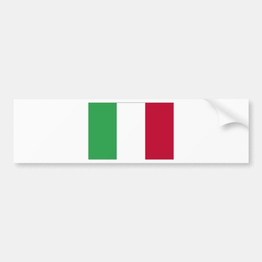 イタリアの旗 バンパーステッカー (正面)