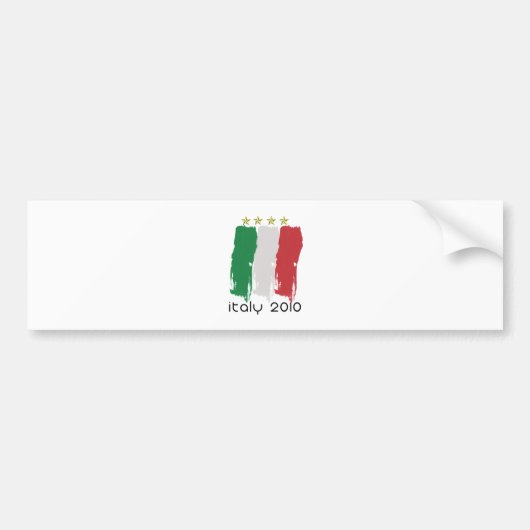 イタリアの旗 バンパーステッカー (正面)