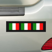 イタリアの旗 バンパーステッカー (車上)