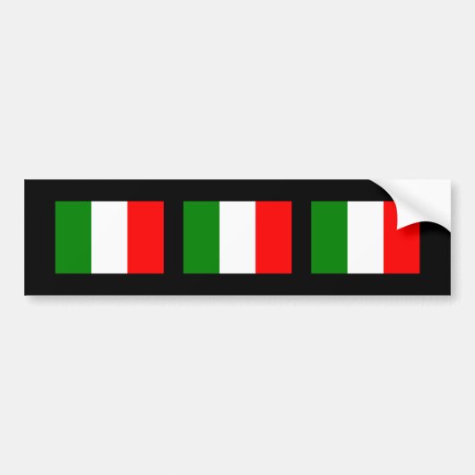 イタリアの旗 バンパーステッカー (正面)