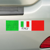 イタリアの旗 バンパーステッカー (車上)