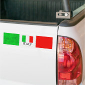 イタリアの旗 バンパーステッカー (トラック上)