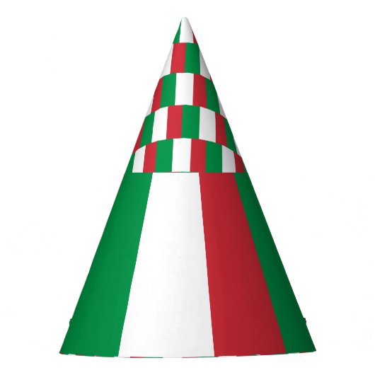 イタリアの旗 パーティーハット (正面)