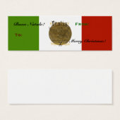 イタリアの旗 ブォン・ナターレ クリスマス ギフトタグ (正面&裏面)