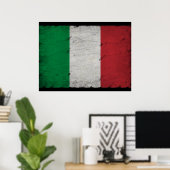 イタリアの旗 ポスター (ホームオフィス)