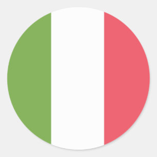 イタリアの旗 ラウンドシール