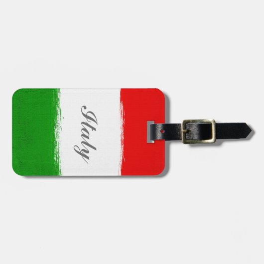 イタリアの旗 ラゲッジタグ (正面横)