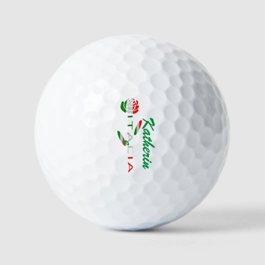 イタリアの旗 ロザ Personalized ゴルフボール (正面)