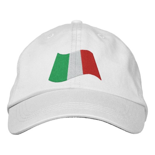 イタリアの旗 刺繍入りキャップ (正面)