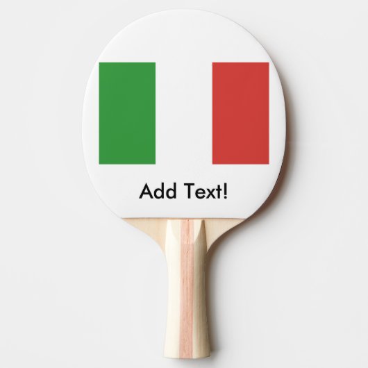 イタリアの旗 卓球ラケット (正面)