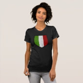 イタリアの旗 女性用シャツ Tシャツ (正面フル)