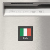 イタリアの旗、白文字、 マグネット (インサイチュ (食洗機))