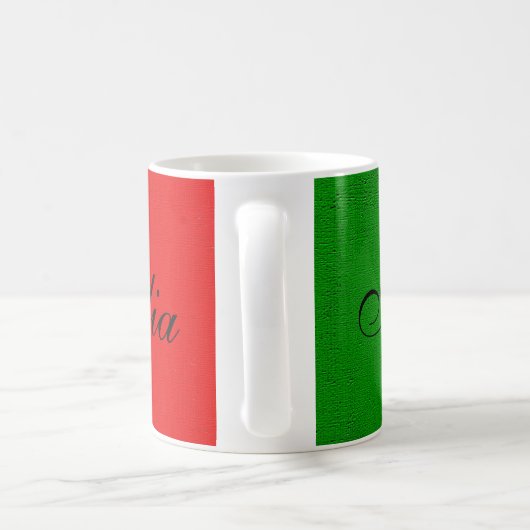 イタリアの旗。 私はイタリアを愛します コーヒーマグカップ (ハンドル)