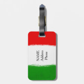 イタリアの旗。 私はイタリアを愛します ラゲッジタグ (裏面縦)