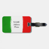 イタリアの旗。 私はイタリアを愛します ラゲッジタグ (裏面横)