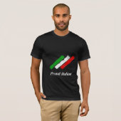 イタリアの旗。 誇りを持ったなイタリア語 Tシャツ (正面フル)