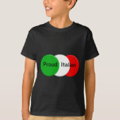 イタリアの旗。 誇りを持ったなイタリア語 Tシャツ (正面)