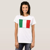 イタリアの旗Xの地図のTシャツ Tシャツ (正面フル)