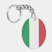 イタリアの明白な旗 キーホルダー (正面左)