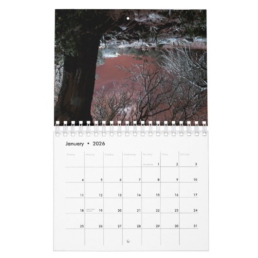 イタリアの景色の季節 カレンダー (1月 2026)