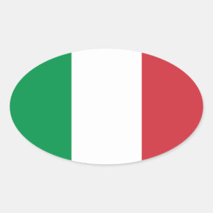 イタリアの楕円形のステッカーの旗 楕円形シール
