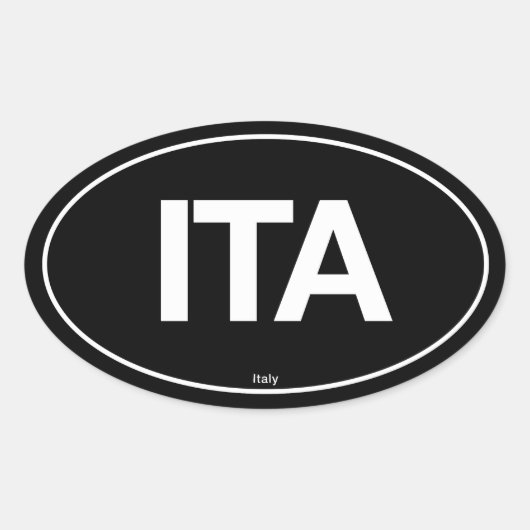 イタリアの楕円形 楕円形シール (正面)