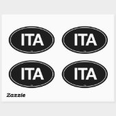 イタリアの楕円形 楕円形シール (シート)