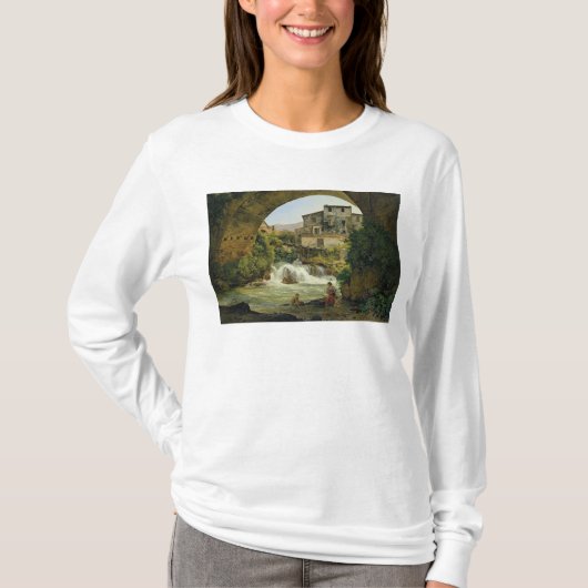 イタリアの橋のアーチの下、1822年 Tシャツ (正面)