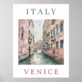 イタリアの水彩画のベニス ポスター (正面)
