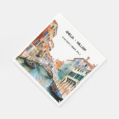 イタリアの水色ロマンチックな目的地の結婚式 スタンダードランチョンナプキン (角)