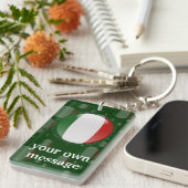 イタリアの泡旗 キーホルダー (正面右)