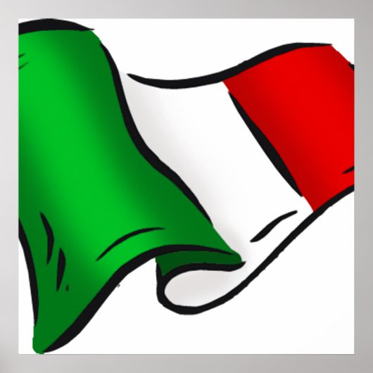イタリアの波状旗 ポスター (正面)