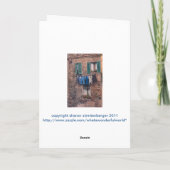 "イタリアの洗濯日"の写真挨拶状 カード (裏面)