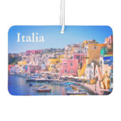 イタリアの港と旧市街オンプロシーダ カーエアーフレッシュナー (裏面)